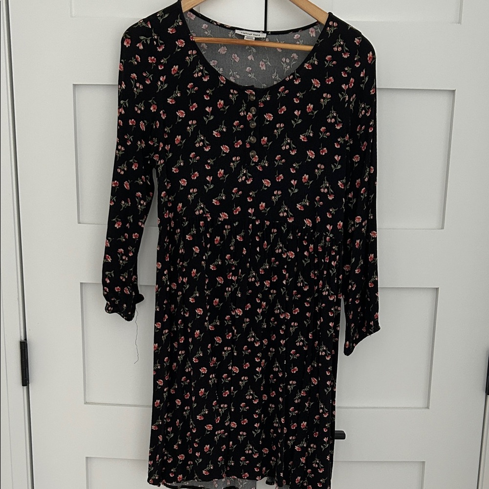 American Eagle Outfitters Black Floral Dress